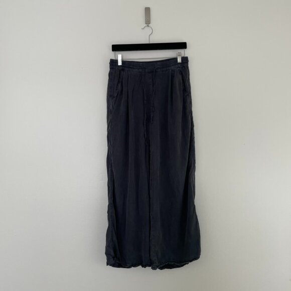 Aerie Charcoal Gray High Rise Wide Leg Lyocell Pants Size Small - Picture 1 of 7